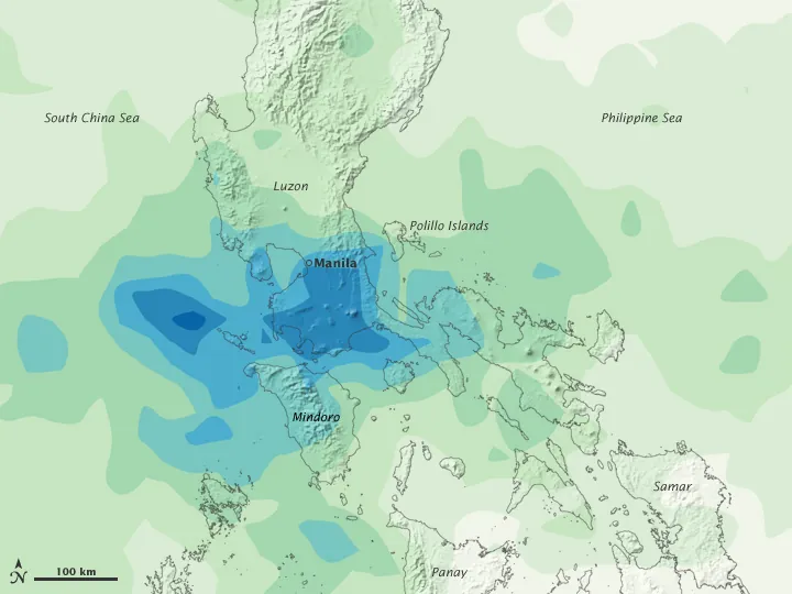 Satellite rainfall estimate for the Philippines during Tropical Storm Ketsana (Ondoy)